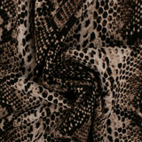 Printed knit - WILD LIFE - Snake - Brown