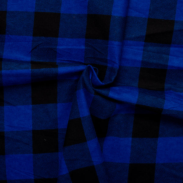 Check Wide Flannel - BUFFALO - Blue/Black