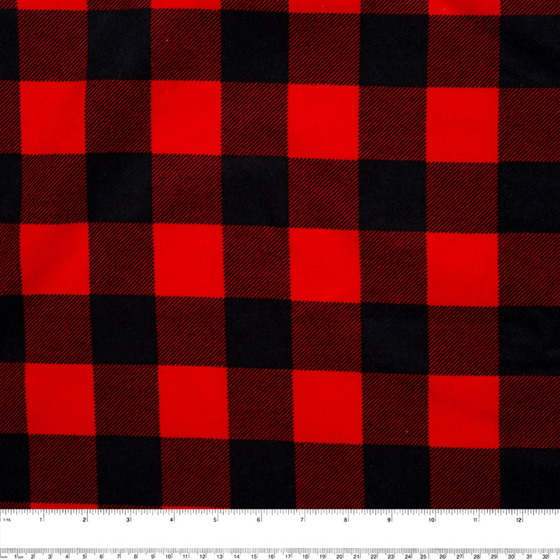 Check Wide Flannel - BUFFALO - Red/Black