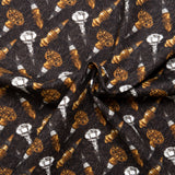 Coton imprimé - BLACK WHITE & 24 KARAT - Goulot - Noir