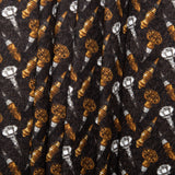 Coton imprimé - BLACK WHITE & 24 KARAT - Goulot - Noir