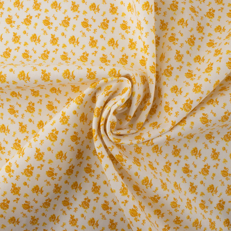 Printed Cotton - HARPERSFIELD - Roses - Yellow