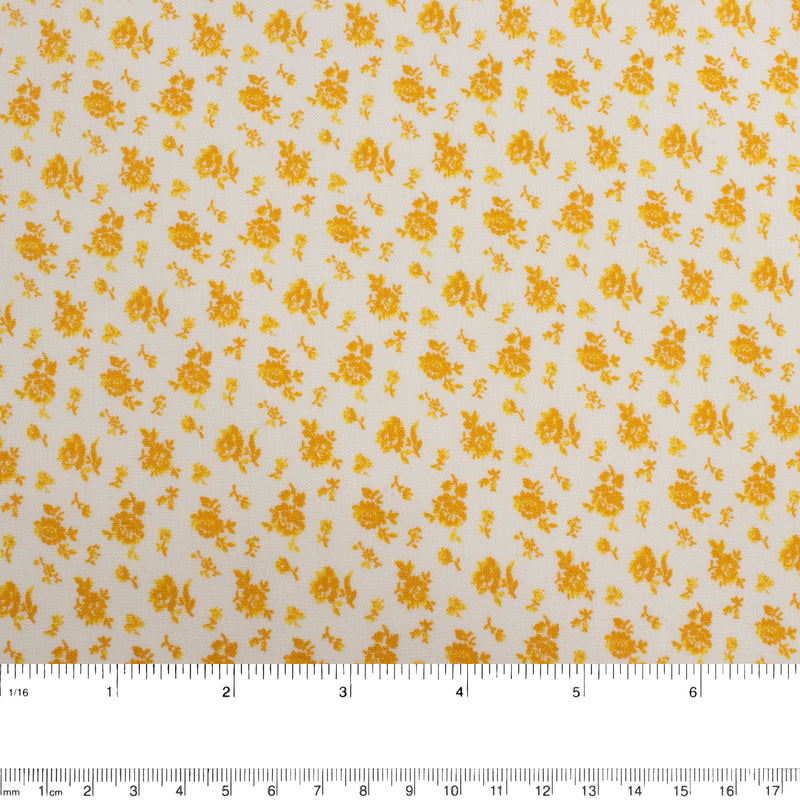 Printed Cotton - HARPERSFIELD - Roses - Yellow