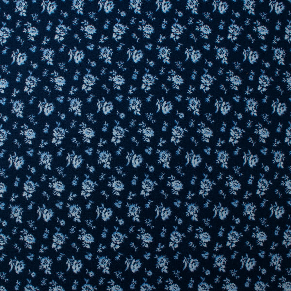 Printed Cotton - HARPERSFIELD - Roses - Navy