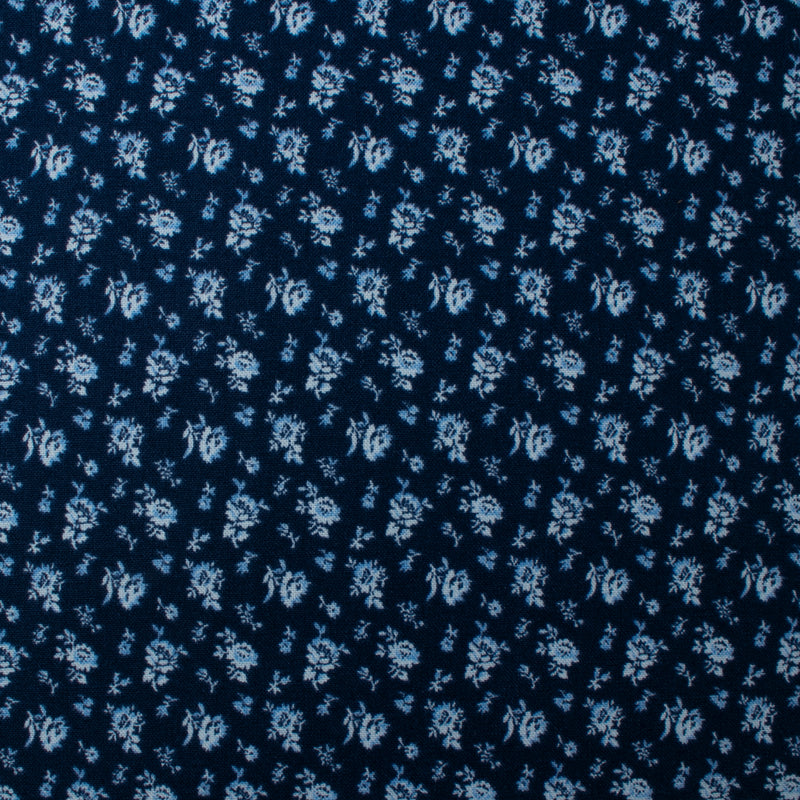Printed Cotton - HARPERSFIELD - Roses - Navy