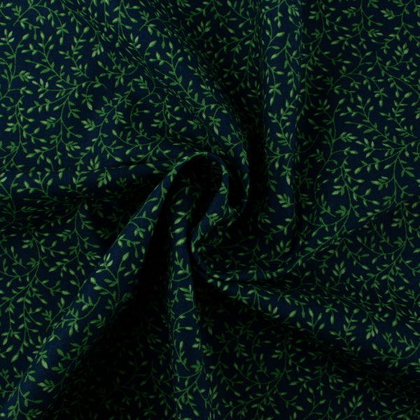 Printed Cotton - HARPERSFIELD - Leafs - Navy