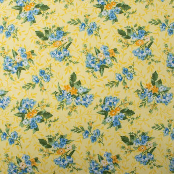 Printed Cotton - HARPERSFIELD - Clematis - Yellow