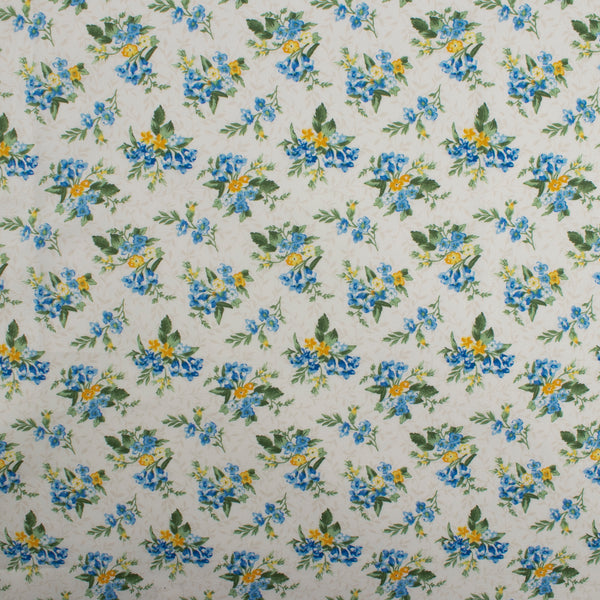 Printed Cotton - HARPERSFIELD - Clematis - White