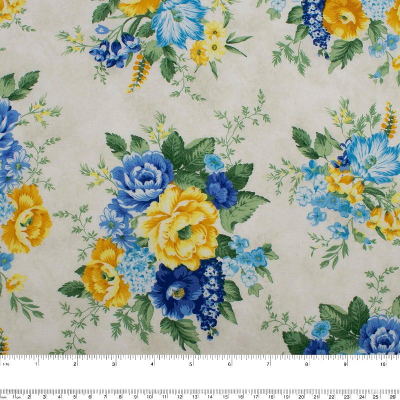 Printed Cotton - HARPERSFIELD - Florals - White