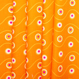 Printed Cotton - HAPPINESS - Cercles - Orange