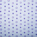 Coton imprimé - HAPPINESS - Cercles - Bleu