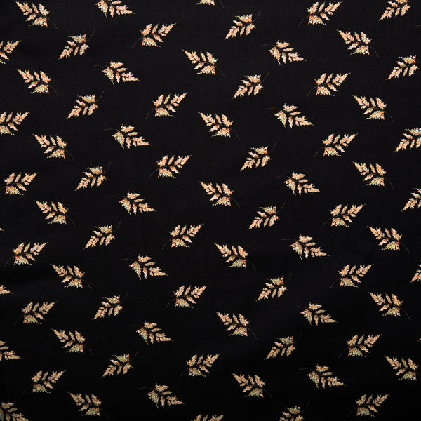 Printed Cotton - HEAVENLY HEDGEROW - Wheat - Black