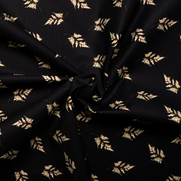 Printed Cotton - HEAVENLY HEDGEROW - Wheat - Black