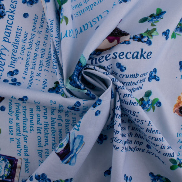 Printed cotton - BLUEBERRY HILL - Recipes - Blue