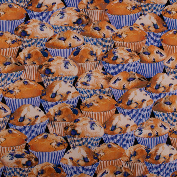 Coton imprimé - BLUEBERRY HILL - Muffins - Noir