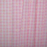 Novelty Fashion Cotton - Daisy / Plaids - Light pink