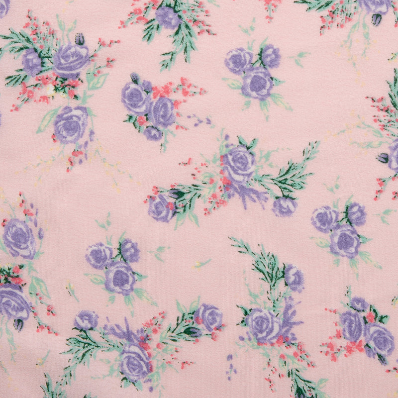 Rayon printed crepe - ALLISON - Rosebud - Pink