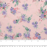 Rayon printed crepe - ALLISON - Rosebud - Pink