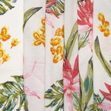 Printed rayon - ANDREA - Tropical leafs - White