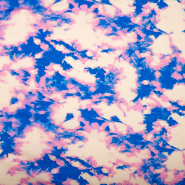 Printed rayon - ANDREA - Tie dye - Blue / Pink