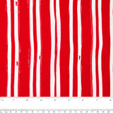 Printed rayon - ANDREA - Stripes - Red