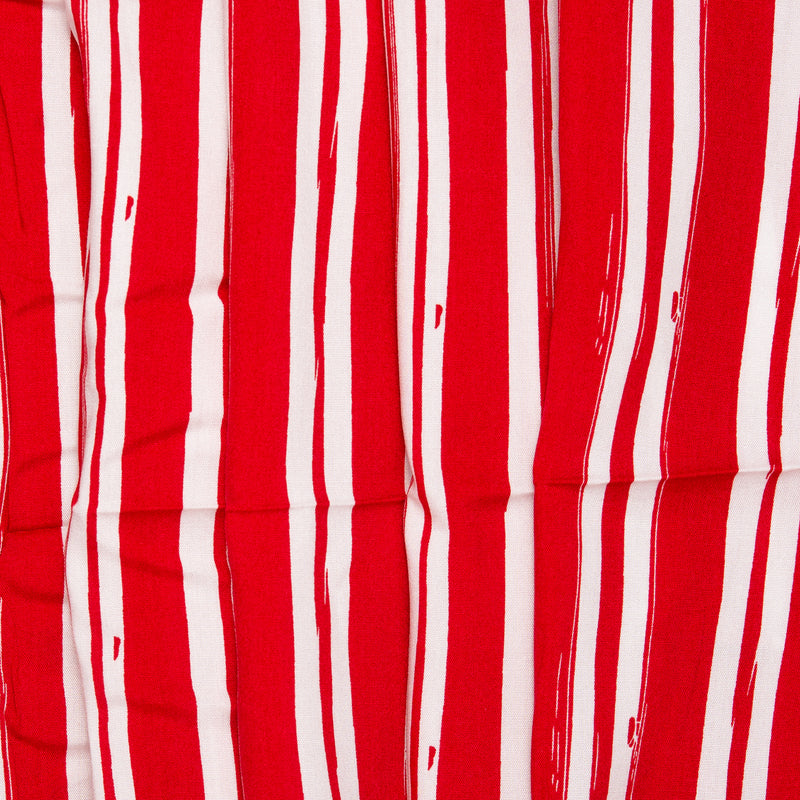 Printed rayon - ANDREA - Stripes - Red
