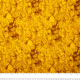 Printed rayon - ANDREA - Abstract - Mustard