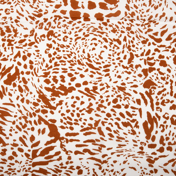 Printed rayon - ANDREA - Tiger - Brown