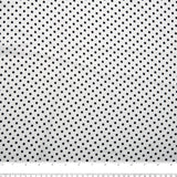 Polyester imprimé PETIT POIS - Blanc / Noir