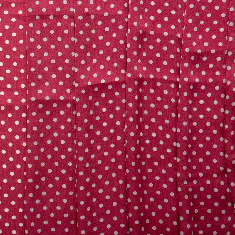 Polyester imprimé PETIT POIS - Rouge melon