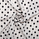 POLKA DOT Printed Polyester - Medium - White / Black