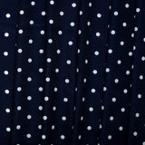 Polyester imprimé PETIT POIS - Moyen - Bleu nuit foncé