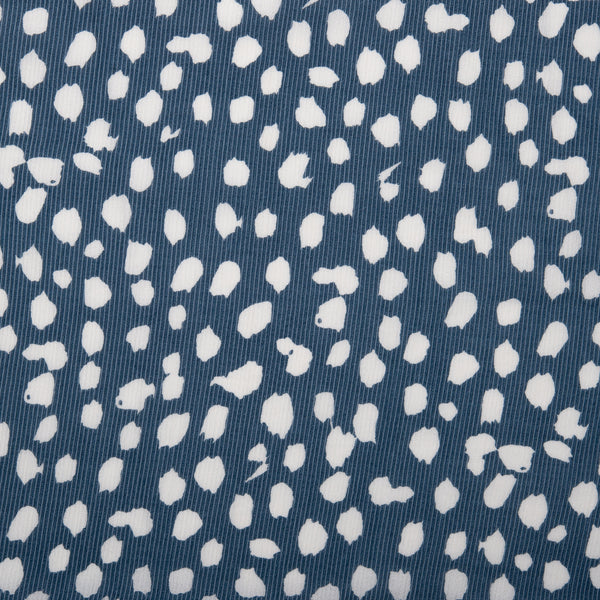 Viscose - CHLOE - Pois abstrait - Bleu