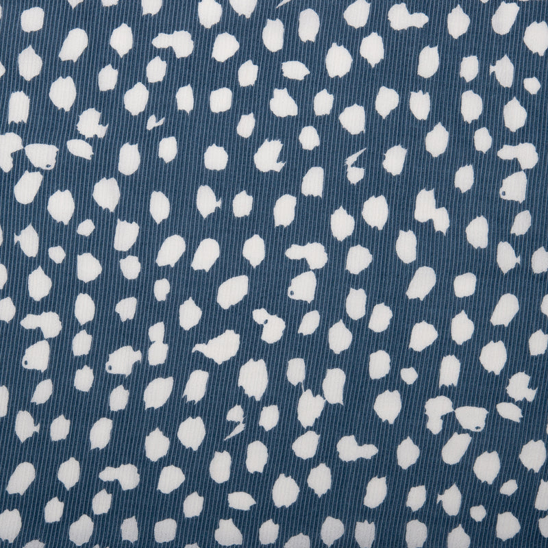 Viscose - CHLOE - Pois abstrait - Bleu