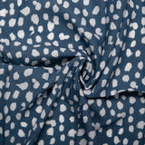 Viscose - CHLOE - Pois abstrait - Bleu