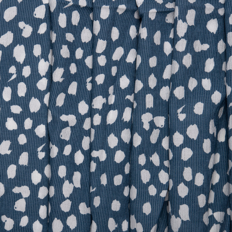 Viscose - CHLOE - Pois abstrait - Bleu