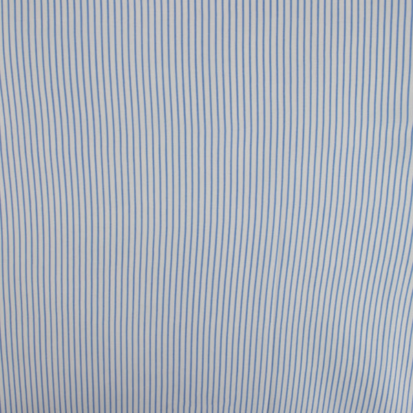 Rayon Poplin Stripe - Pin Stripe - Blue