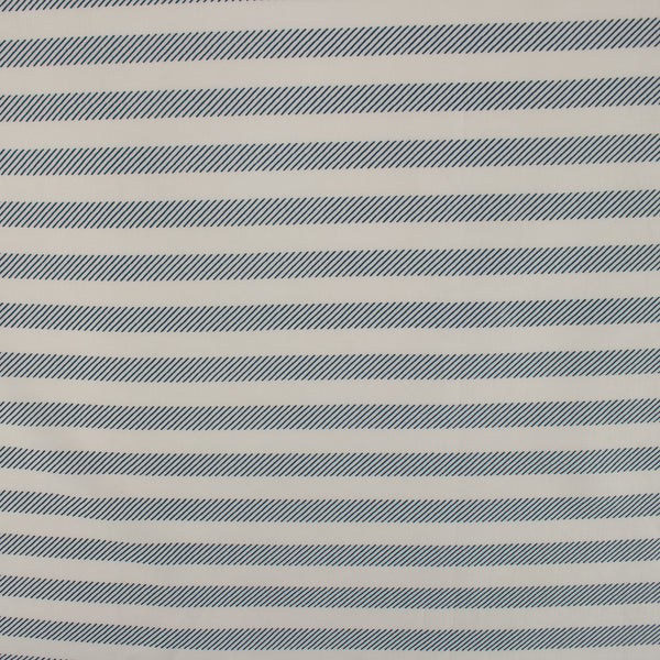 Rayon Poplin Stripe - Zipper Stripe - Blue