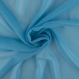 Chiffon - VICTORIA - Solid - Medium blue