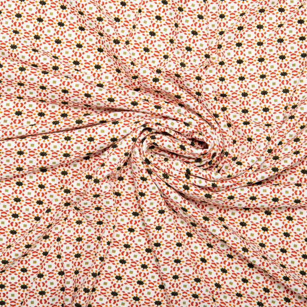 Printed Viscose Knit - ARIELLA - Abstract - Orange