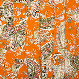 Tricot viscose imprimé - ARIELLA - Cachemire - Orange