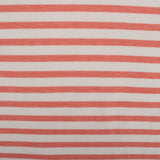 Pique Cotton Jersey - Stripe - Orange