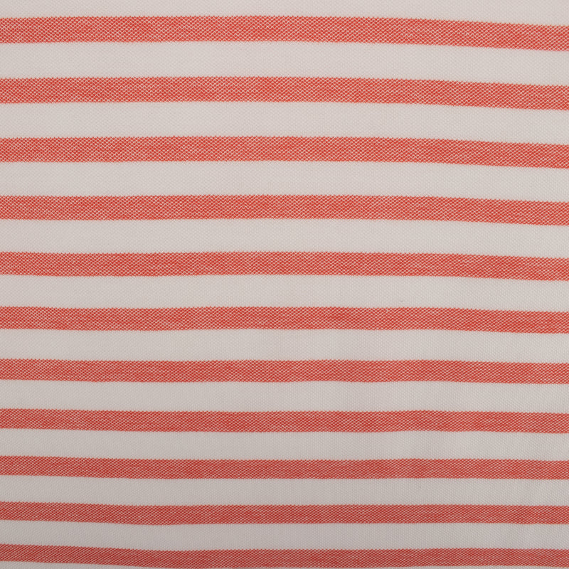 Pique Cotton Jersey - Stripe - Orange