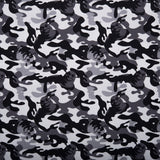 Popeline de coton imprimée - WOO HOO - Camouflage / Shrek - Gris