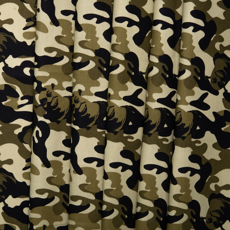 Printed Cotton Poplin - WOO HOO - Camouflage / Shrek - Green