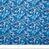 Coton imprimé Numérique - MEDLEY - Géométrique - Bleu