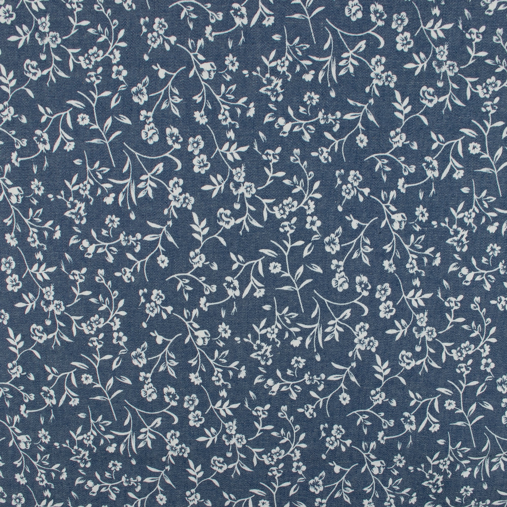 Printed Denim - Daisy - Medium blue – Fabricville