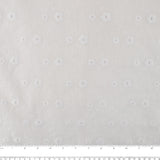 Fashion Embroidered Cotton - Daisy - White