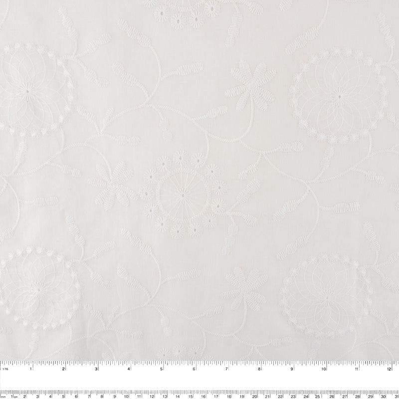 Fashion Embroidered Cotton - Cercles - Off white