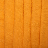 Coton tendance brodé - Marguerites - Orange